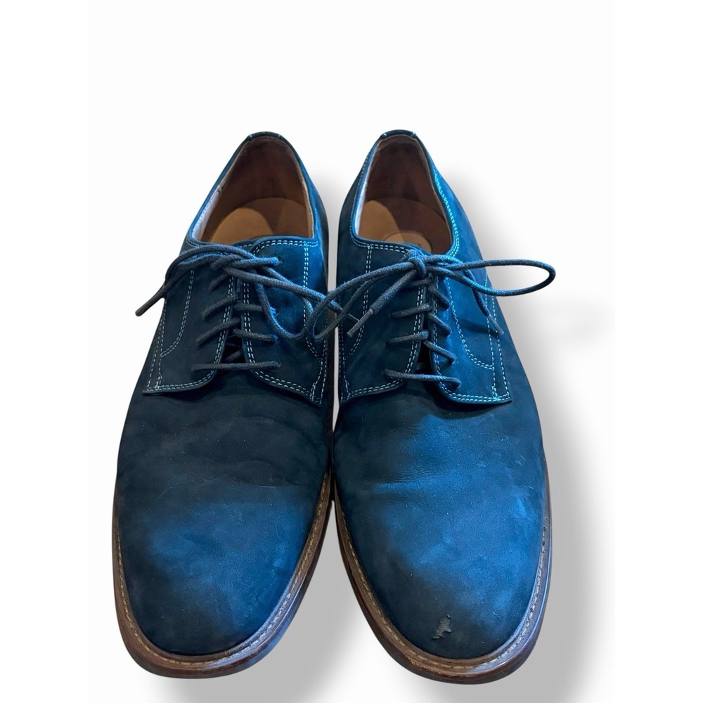 1901 Men's Oxford Dress Shoes Size 11 Blue Leather Derby Lace Up Casual Business